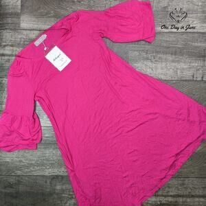 Belongsci 3/4 Sleeve Crew Neck Summer Dress Size S